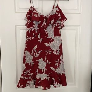 Red floral mini dress bought from Nordstrom. Size medium